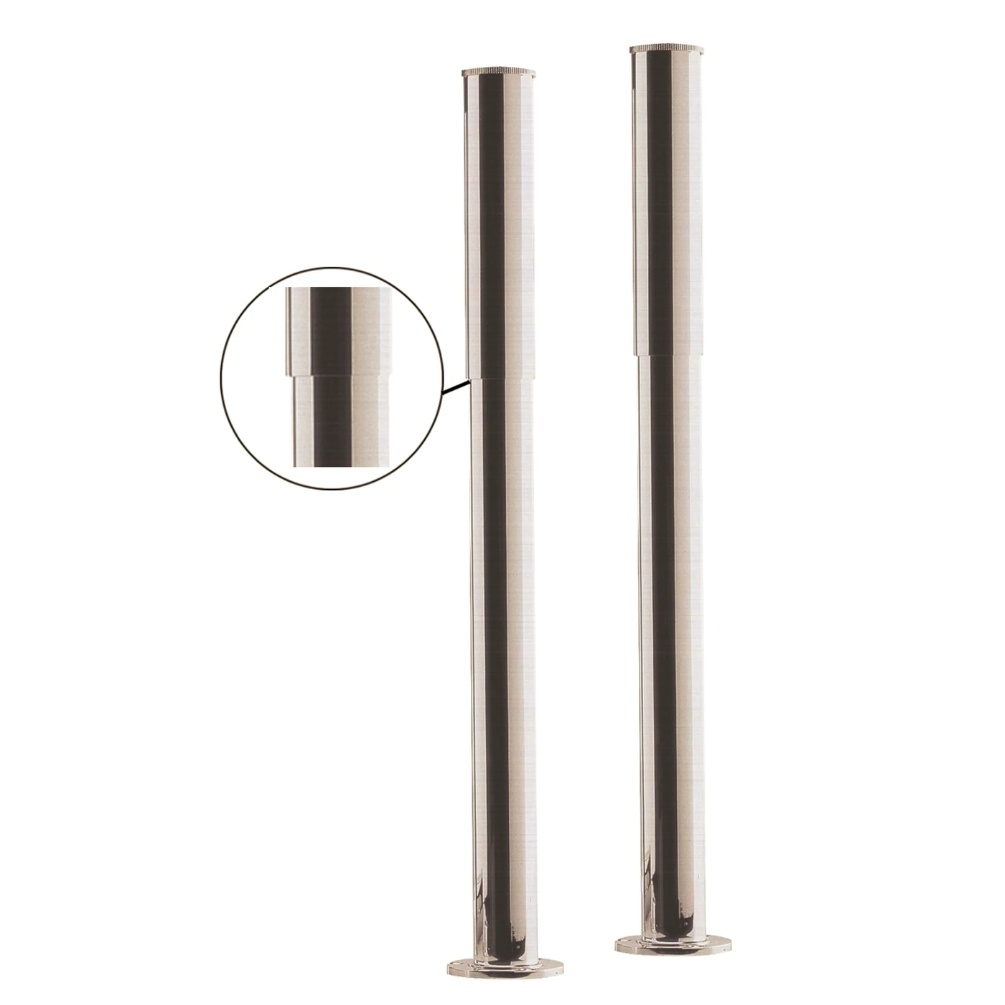 BC Designs Victrion Brushed Nickel Bath Legs & Adjustable Shrouds Cut Out